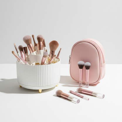 Spin & Glow Makeup Organizer Plus Kit