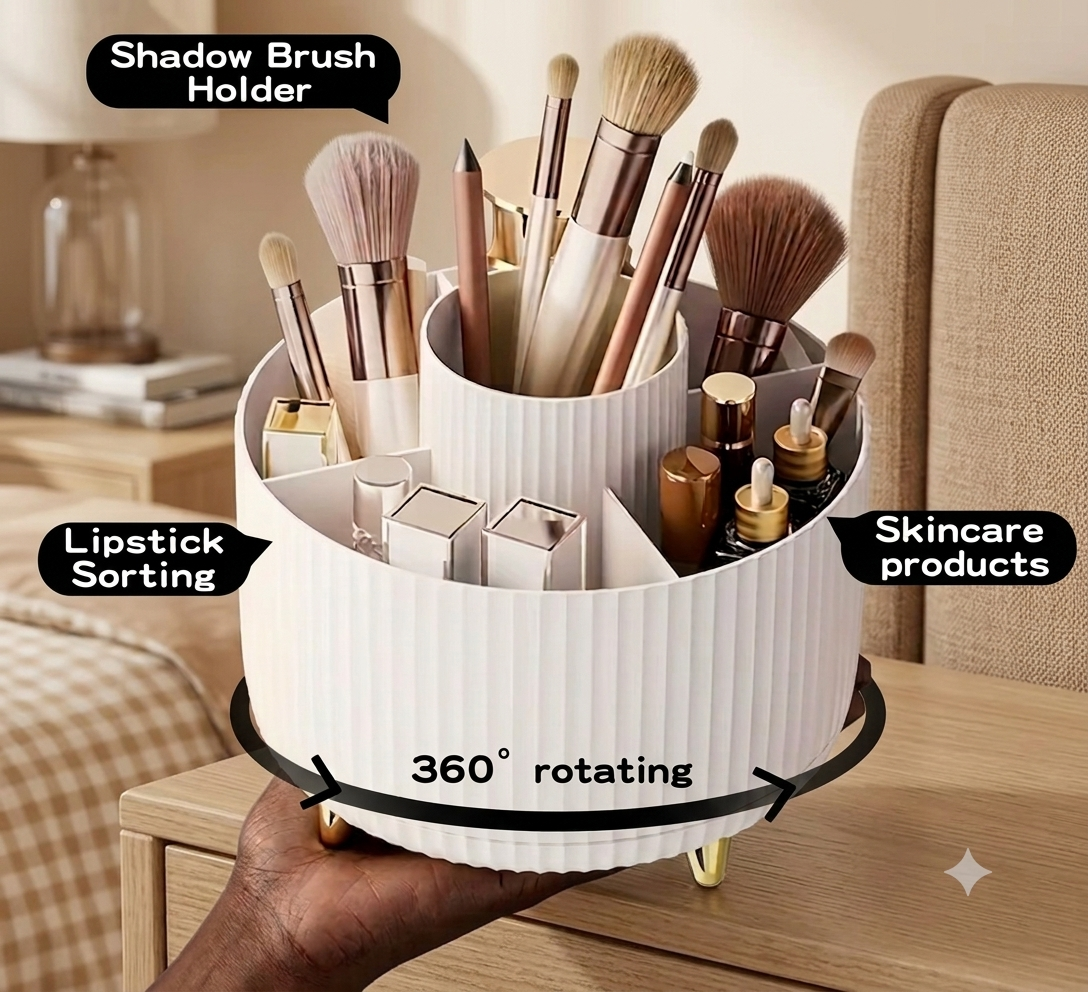 Spin & Glow Makeup Organizer