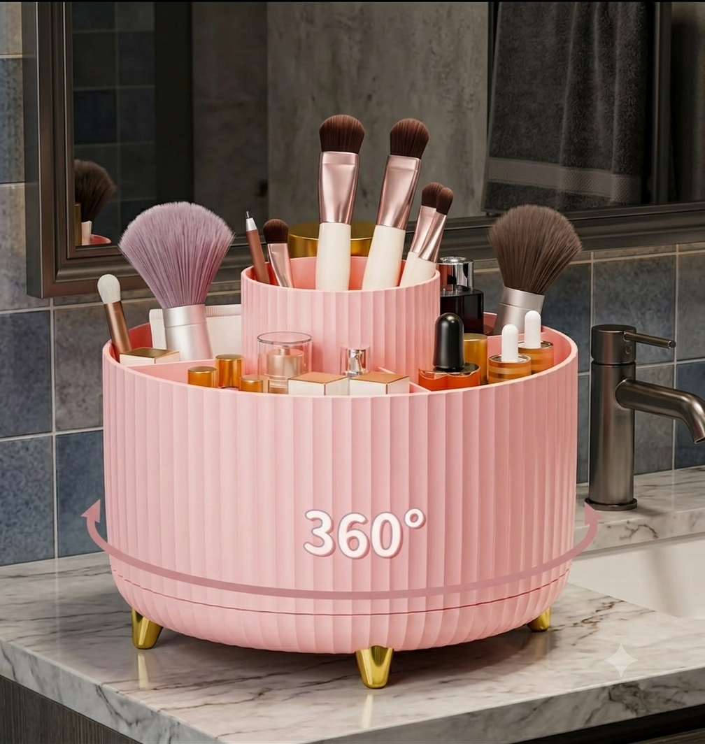 Spin & Glow Makeup Organizer