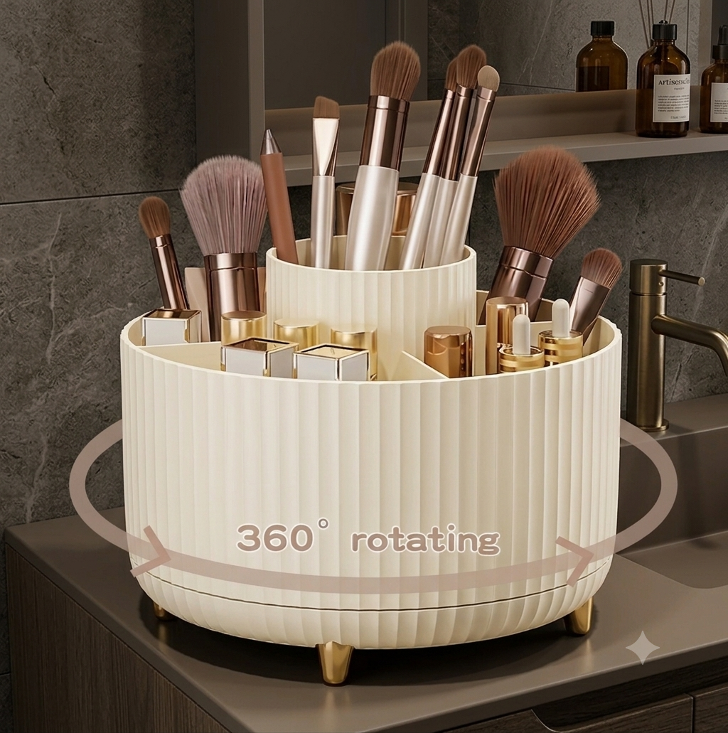 Spin & Glow Makeup Organizer