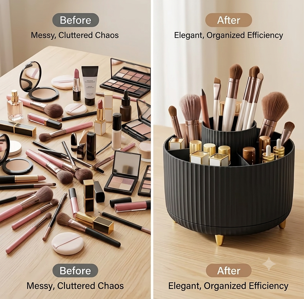 Spin & Glow Makeup Organizer