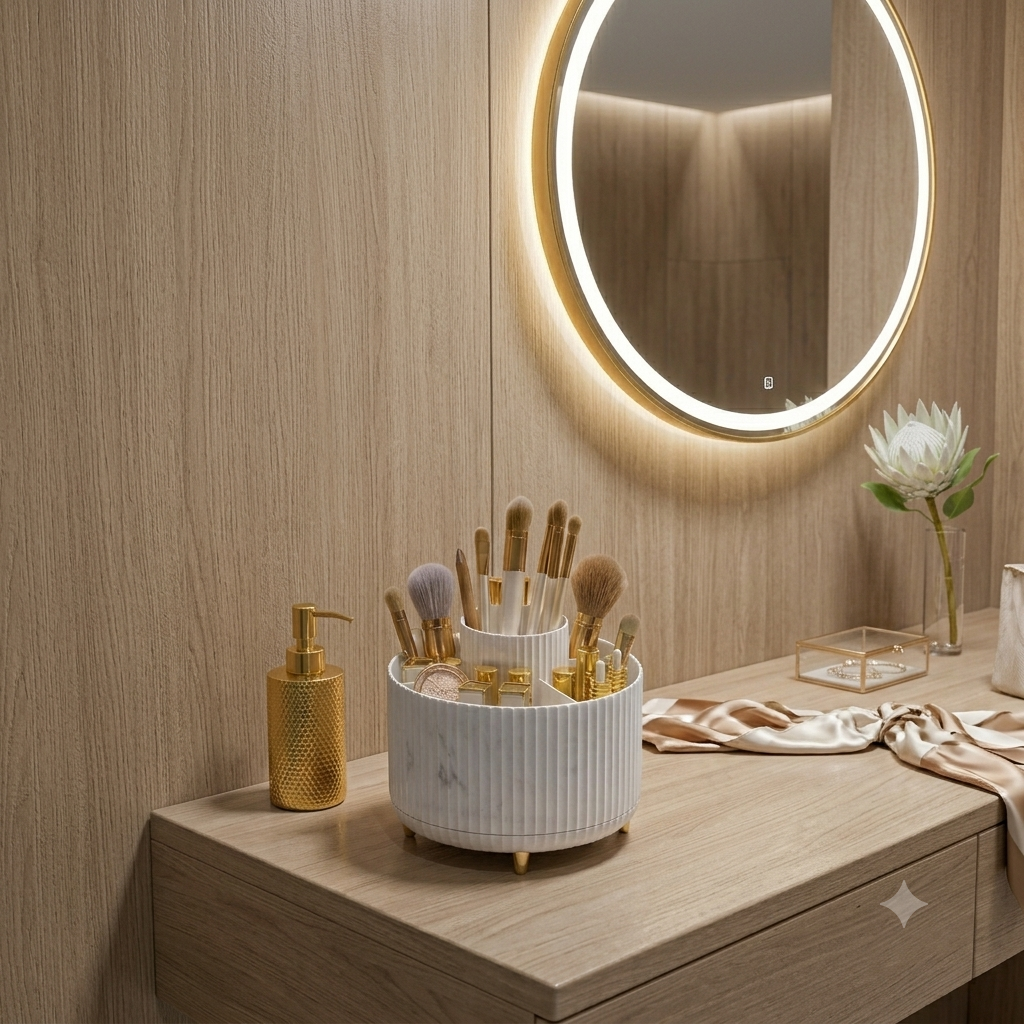 Spin & Glow Makeup Organizer